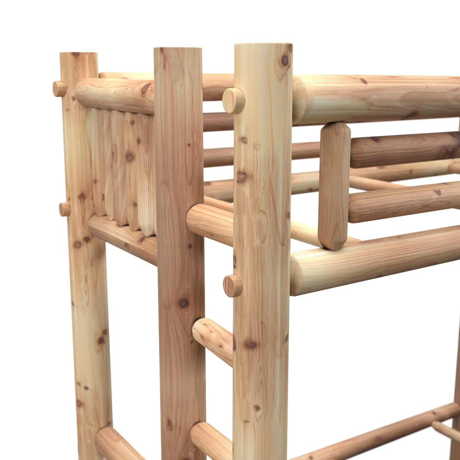 Twin Over Twin Bunk Bed PBR 3D Model_05